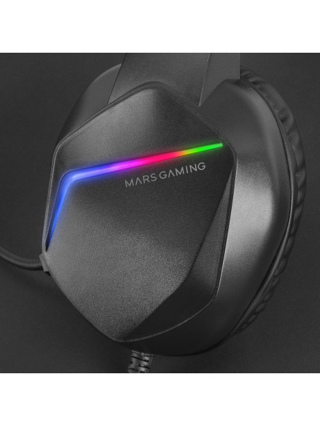 Auriculares supraaurales Headset Gamer con micrófono LED con cable