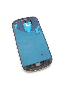 Samsung Galaxy S3 Mini I8190 blanco parte central + marco or