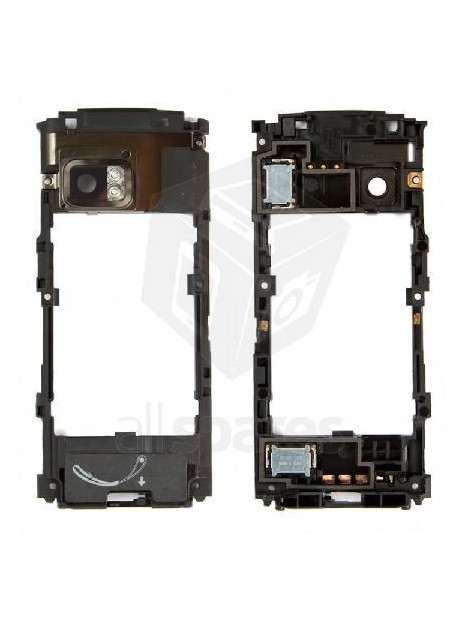 Nokia X6 Carcasa central Negra + Buzzer+ antena premium