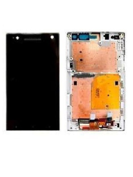 Sony Xperia S LT26i pantalla lcd + tactil negro + marco blan