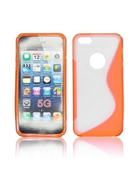 IPE010 Back Case S-LINE - iPhone 5 Transparente/naranja