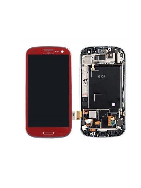 Samsung Galaxy s3 i9300 táctil+lcd+digitalizador rojo premium