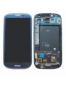 Samsung Galaxy s3 i9300 táctil+lcd+marco azul premium
