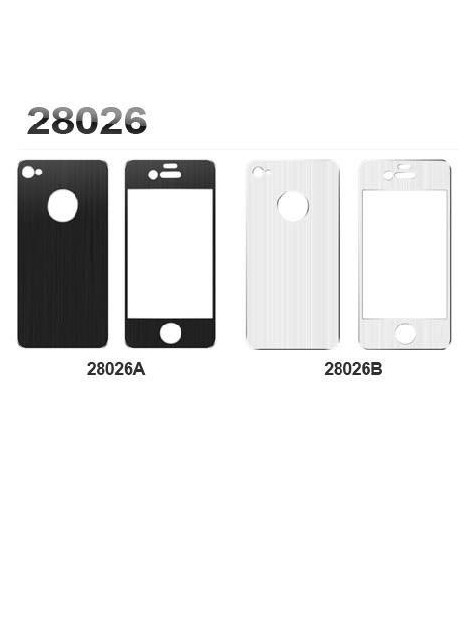 iPhone 4 4s protector metalico 2 partes color negro 28026A