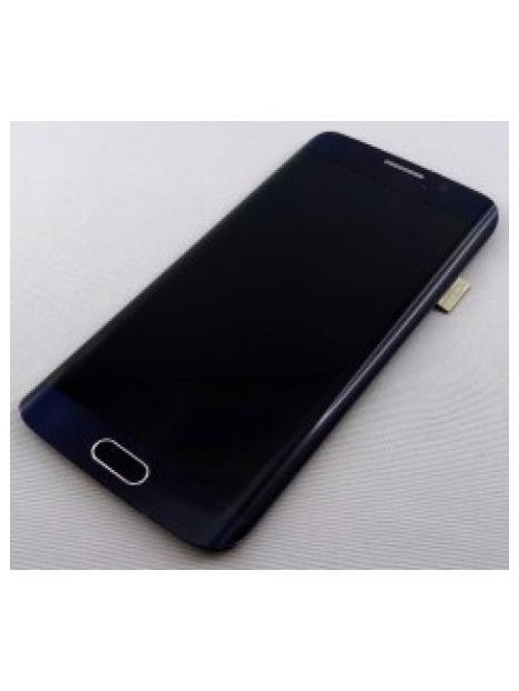 Samsung Galaxy S6 Edge G925F pantalla lcd + táctil azul + carcasa frontal premium Service Pack