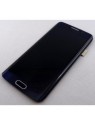 Samsung Galaxy S6 Edge G925F pantalla lcd + táctil azul + carcasa frontal premium Service Pack