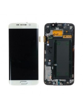 Samsung Galaxy S6 Edge G925F pantalla lcd + táctil blanco + carcasa frontal premium