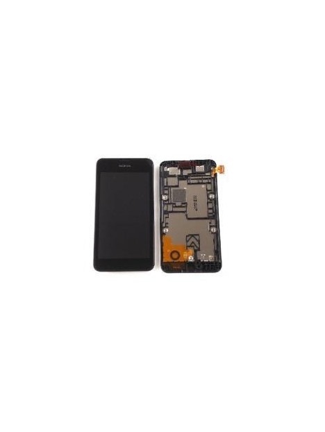 Nokia Lumia 530 pantalla lcd + táctil negro + marco premium