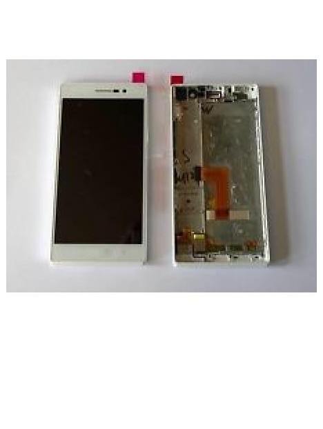 Huawei Ascend P7 Sophia pantalla lcd + táctil blanco + marco