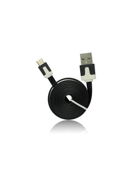 Cable USB - Micro USB Universal Plano Negro