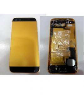 iPhone 5 carcasa central + tapa batería dorado-negro + compo