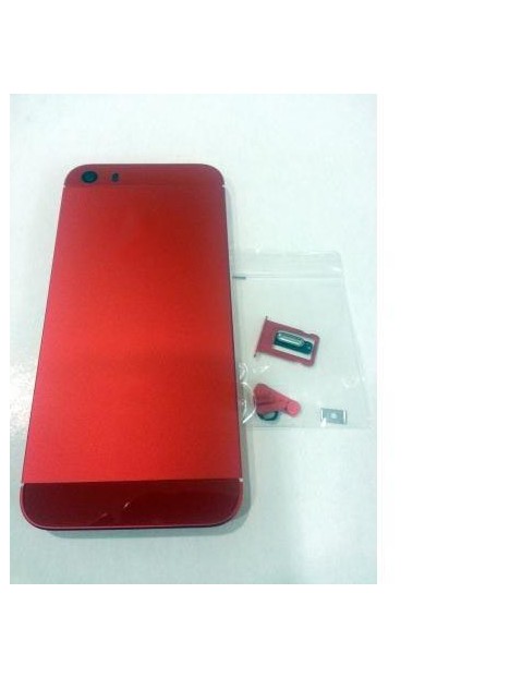 iPhone 5S Carcasa central + Tapa batería rojo