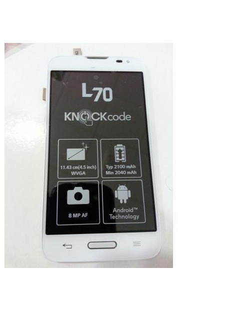 LG L70 D320 pantalla lcd + táctil blanco + marco premium