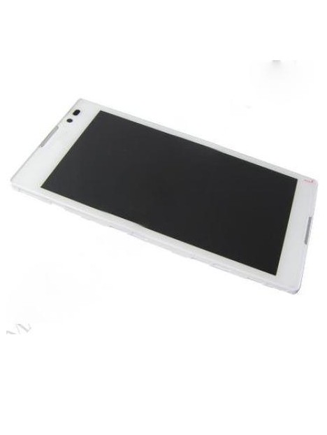 Sony Xperia C S39H pantalla lcd + táctil blanco + marco