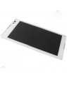 Sony Xperia C S39H pantalla lcd + táctil blanco + marco