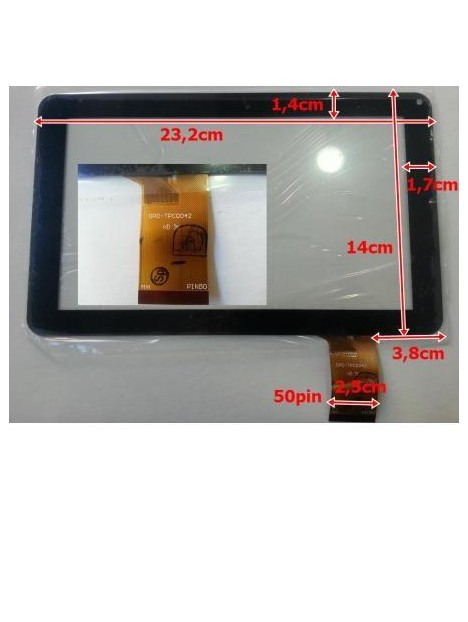 Pantalla Táctil repuesto Tablet china 9" Modelo 18