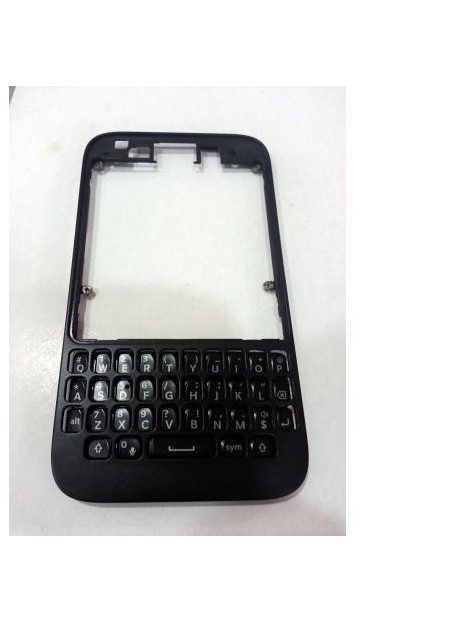 Blackberry Q5 marco frontal + teclado negro premium