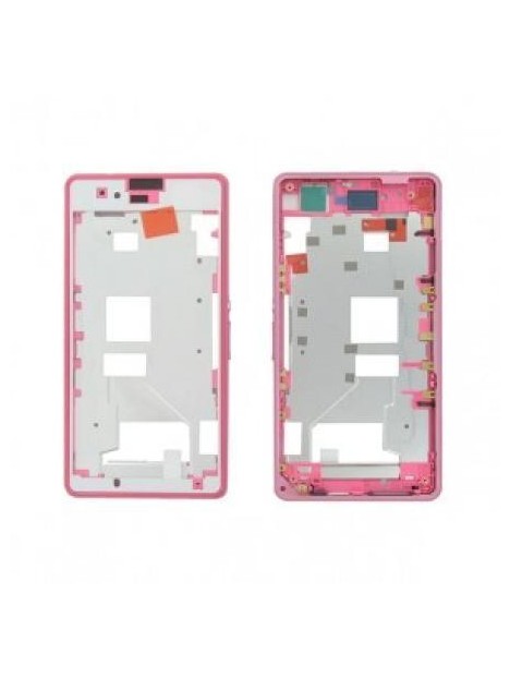 Sony Xperia Z1 Mini D5503 Z1C M51W marco frontal rosa