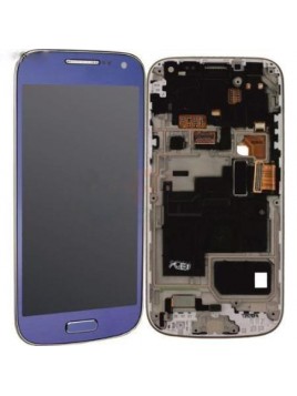 Samsung I9195 S4 Mini LTE LCD + Táctil + Marco azul Premium