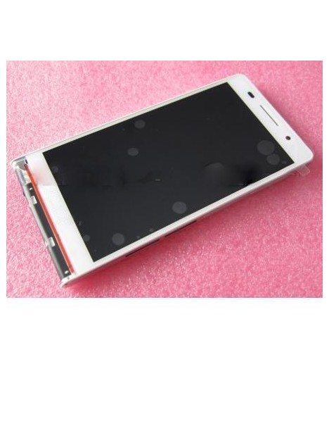 Huawei Ascend P6 pantalla lcd + táctil rosa + marco premium