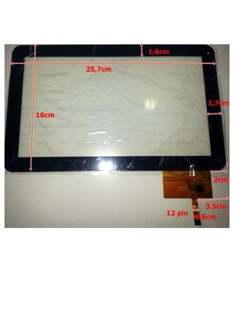 Pantalla táctil repuesto tablet china 10.1" modelo 17