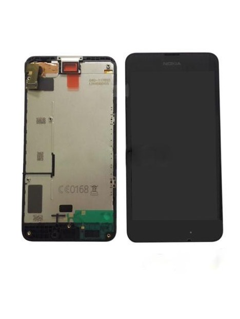 Nokia Lumia 630 Pantalla lcd + Táctil negro + Marco premium