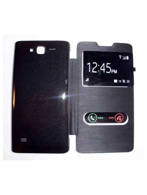 Funda Inteligente S-VIEW Cover negro Huawei Ascend c8816