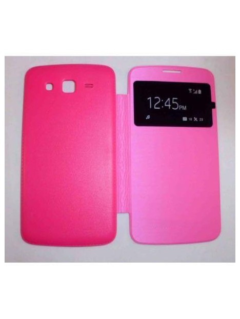 Funda inteligente S-View Cover rosa Samsung Galaxy Grand 2 G