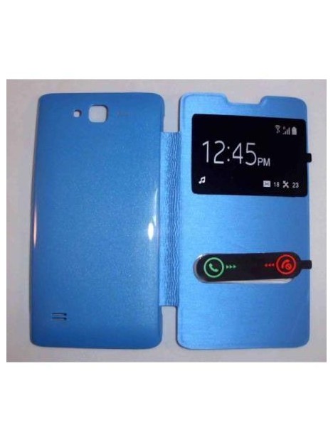 Funda Inteligente S-VIEW Cover azul celeste Huawei Ascend c8816