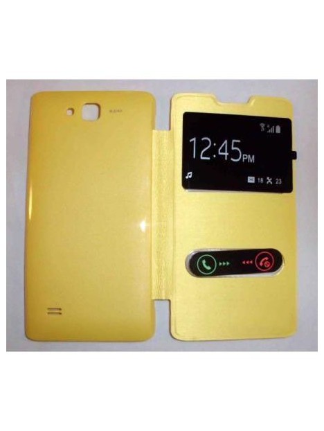 Funda Inteligente S-VIEW Cover amarillo Huawei Ascend c8816