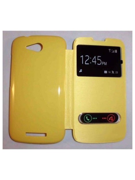 Funda Inteligente S-VIEW Cover amarillo Huawei Ascend B199