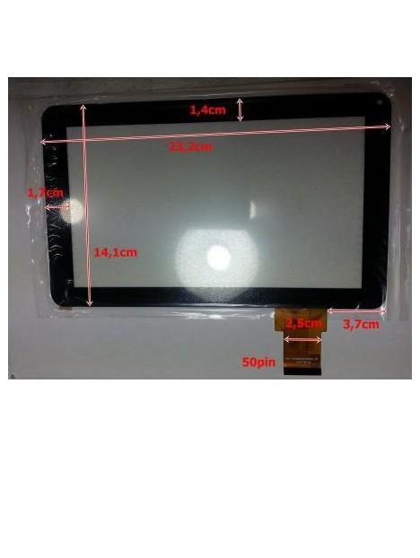 Pantalla táctil repuesto tablet china 9" modelo 14