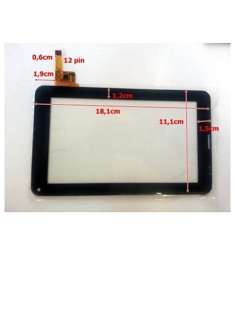 Pantalla Táctil repuesto tablet china 7" Modelo 26
