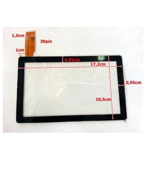 Pantalla táctil repuesto tablet china 7" modelo 19
