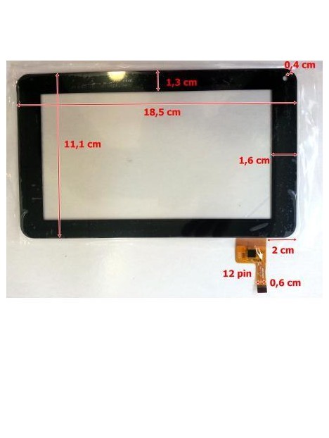 Pantalla táctil repuesto tablet china 7" modelo 13