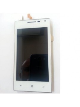 Huawei Ascend W1 Pantalla lcd + Táctil blanco + marco premium