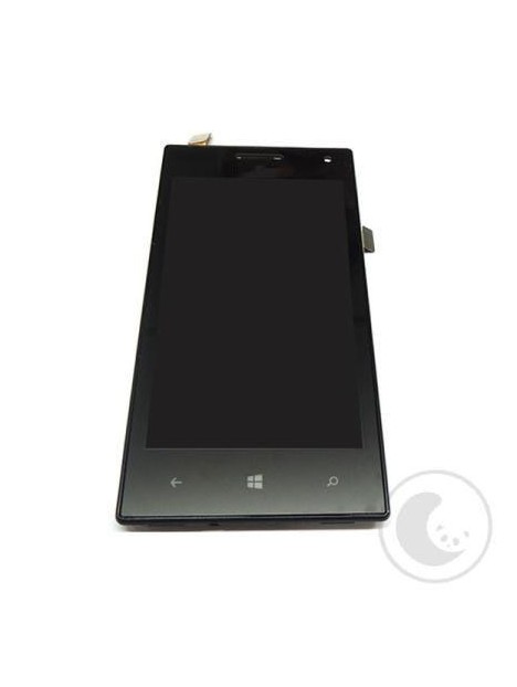 Huawei Ascend W1 Pantalla lcd + Táctil negro + marco premium