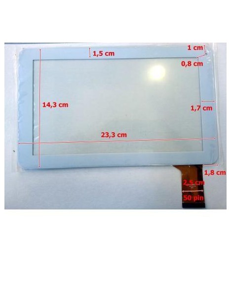 Pantalla táctil repuesto tablet china 9" modelo 6