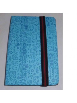 Funda Tablet Univ. 8" diseño azul celeste Velcro Restraint S