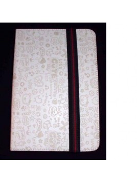 Funda Tablet Univ. 8" diseño blanco Velcro Restraint System