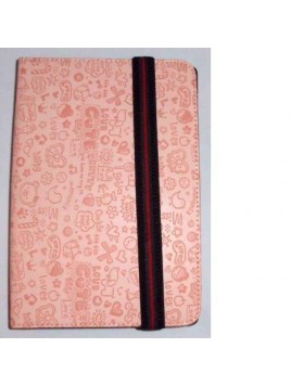 Funda Tablet Univ. 6" diseño Rosa claro Velcro Restraint Sys