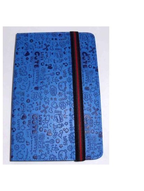 Funda Tablet Univ. 6" diseño azul marino Velcro Restraint Sy