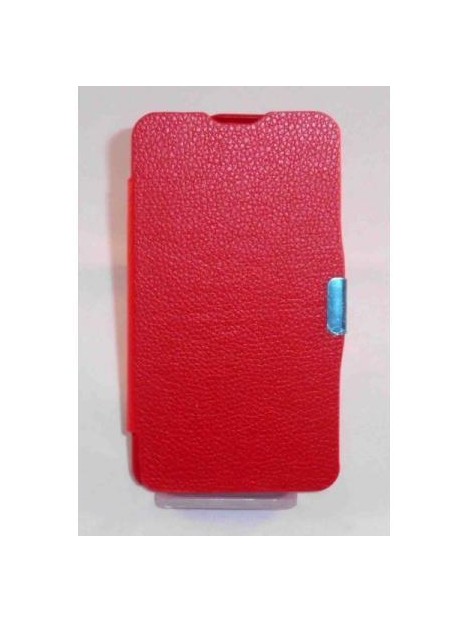 BQ Aquaris 5 Flip cover con iman carcasa rojo