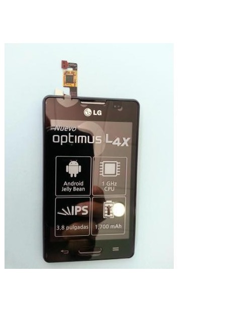 LG Optimus L4 2 II E440 LCD + Táctil+ marco negro premium