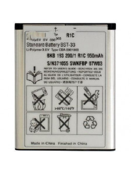 Batería Premium BST-33 Sony Ericsson K800 P990I 900 MAH