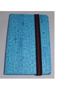 Funda Tablet Univ. 6" diseño azul celeste Velcro Restraint S