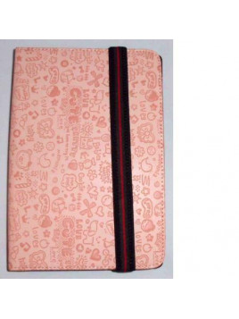 Funda Tablet Univ. 9" diseño rosa claro Velcro Restraint Sys