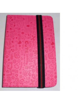 Funda Tablet Univ. 9" diseño rosa oscuro Velcro Restraint Sy