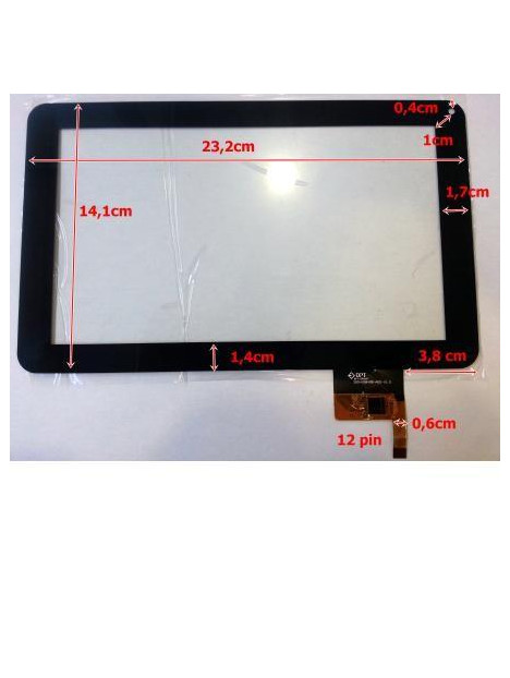 Pantalla táctil repuesto tablet china 9" Modelo 9