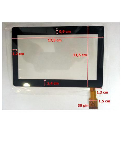 Pantalla táctil repuesto tablet china 7" modelo 16